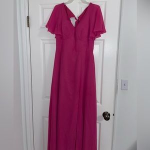 Azazie formal dress fuchsia color